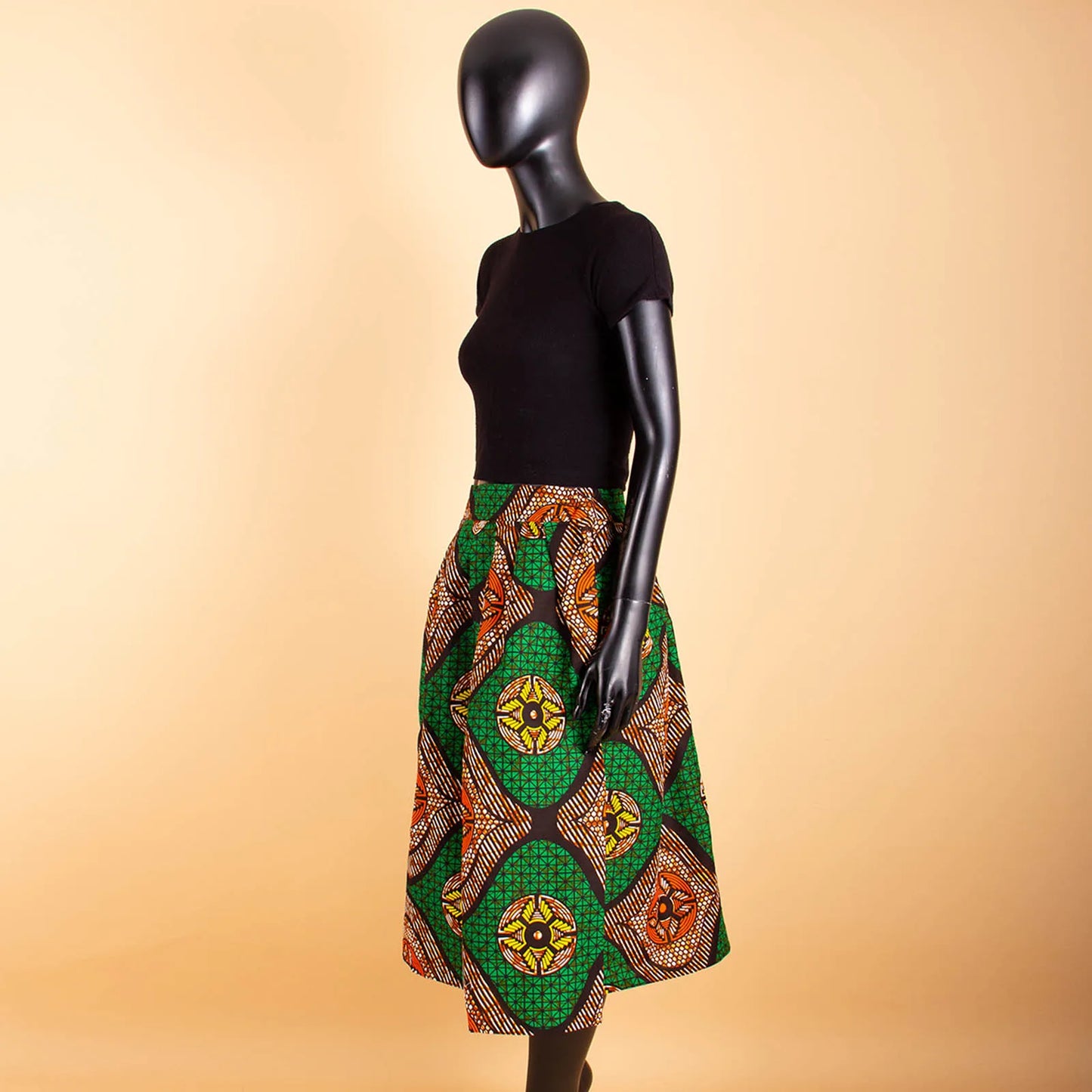 2026 Summer Original African Style Garment Midi Skirt for Women Private Custom High Quality Batik Cotton Femmal Clothing A722704