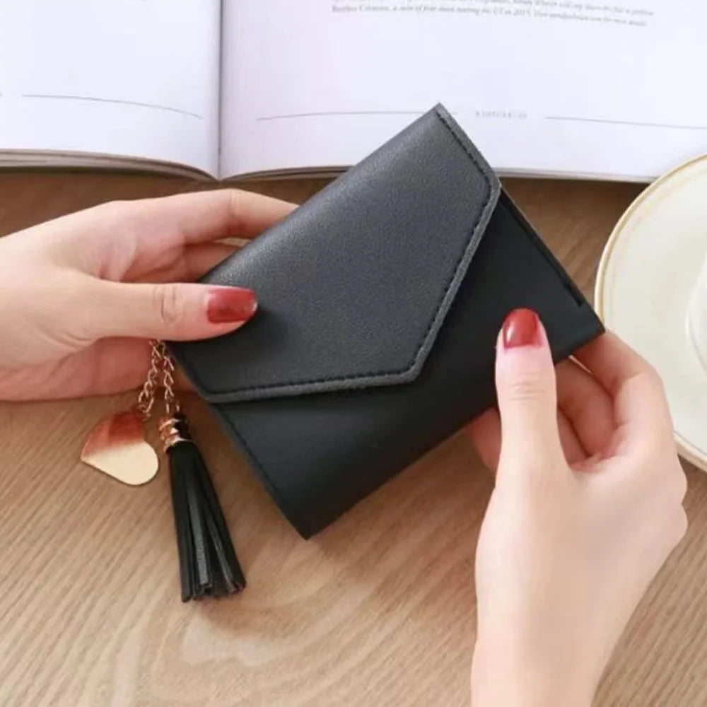 Purse Female Mini Wallet Cute Purse Pink Letter Pattern Slim Wallet RFID Blocking Credit Card Holder Coin Pocket ID Window