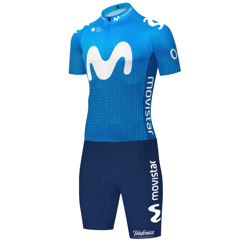 Movistar triathlon suit men Maillot Jumpsuit Road Racing Skinsuit Bike Jersey Sports Wear shorts cycling maillot cyclisme homme