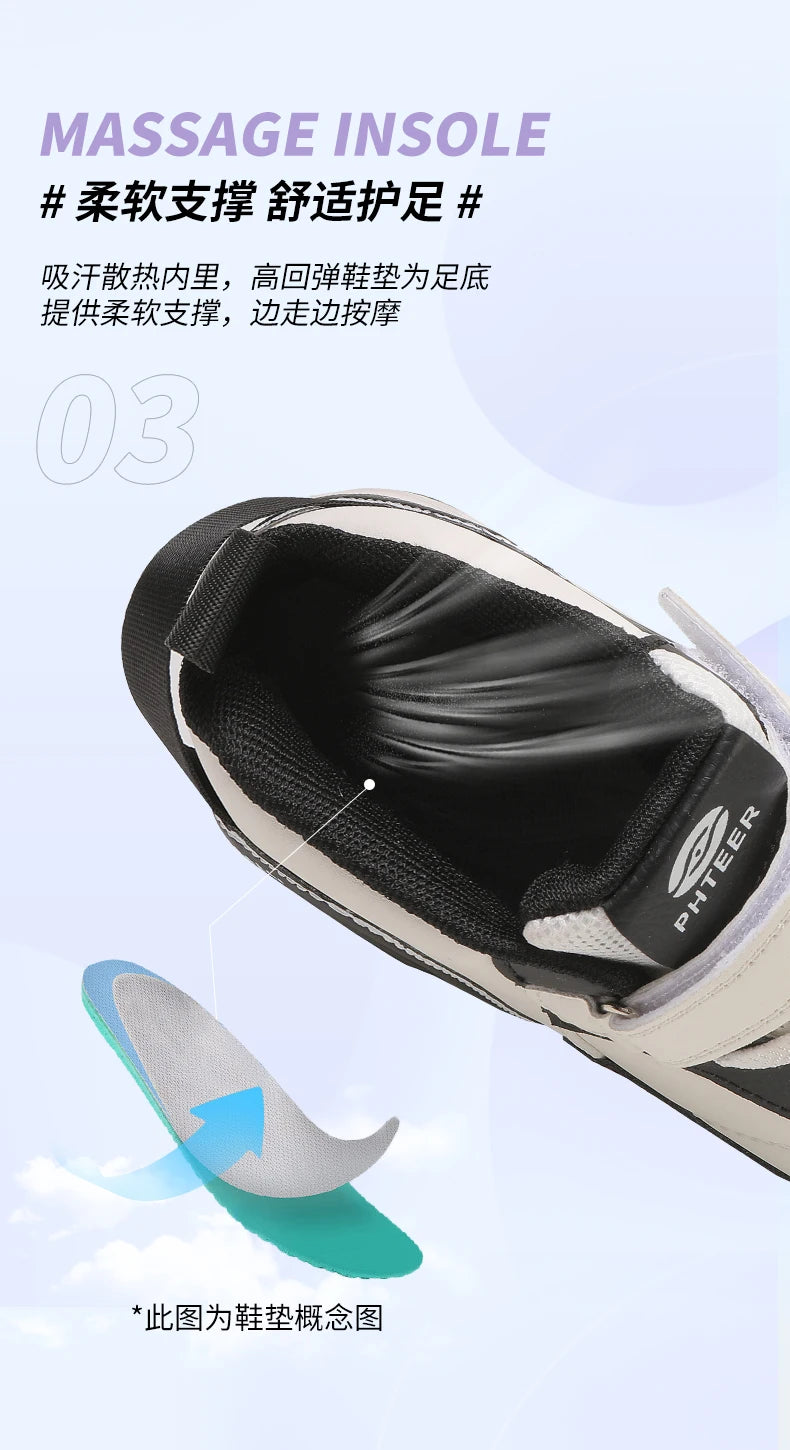 Boys and Girls Roller Skate Shoes Fashion Casual Sports Children 4-Wheels Sneakers for Kids  Gift Nice Footwear