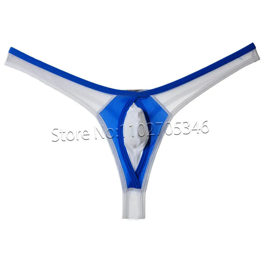 Men's Thong Underwear Contour Pouch Tangas Elastic Male Bikini Briefs Lingerie Comfortable Sissy Panties Silky Underwear Beach