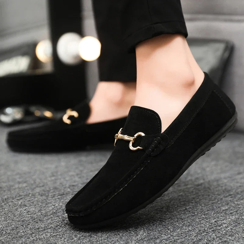 Luxury Brand Fashion Suede Men Casual Shoes Comfort Breathable Slip-on Mens Driving Shoes Men Loafers Mens Lazy Shoes Moccasins