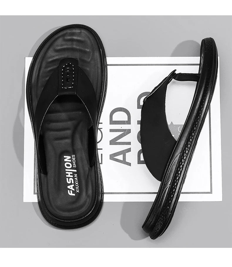 Summer men's high-quality outdoor casual slippers flip flops anti slip waterproof comfort beach shoes youth versatile sandals