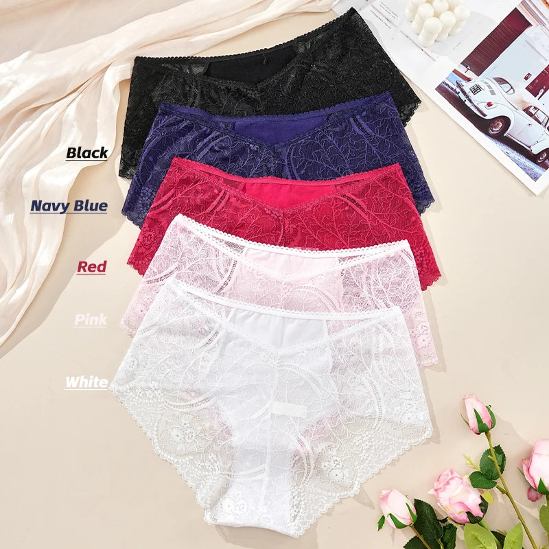 Plus Size Women's Sexy Panties S-4XL Wide Size Range Ultra-Thin Transparent Fabric Soft Comfortable Elegant Lady's Intimate Wear