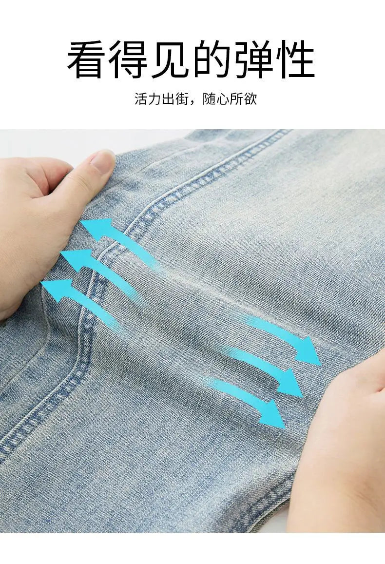 2026 New Mens Fashion Retro High Street Jeans Spring Summer Loose Casual Straight Leg Micro Flared Long Trousers Male Streetwear