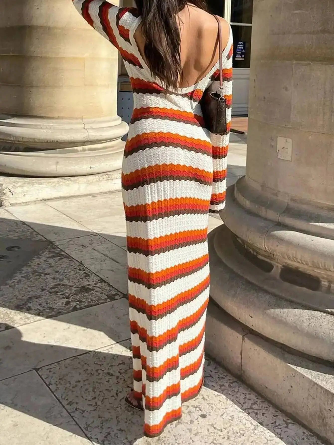 Sexy backless summer dress women elegant casual dresses woman long sleeve beach vacation evening party birthday dress vestidos
