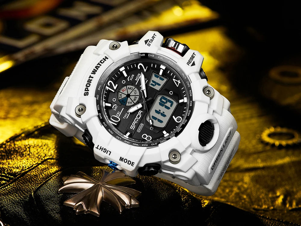 SANDA 3169 Top Brand Sports Men's Watches Military Quartz Watch Man Waterproof Wristwatch for Men Clock shock relogios masculino