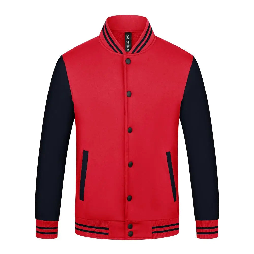 Mens Jacket Trend New Button Casual Coats Round Neck Baseball Uniform  Spring And Autumn Tide Brand Clothes Print LOGO LS-2211