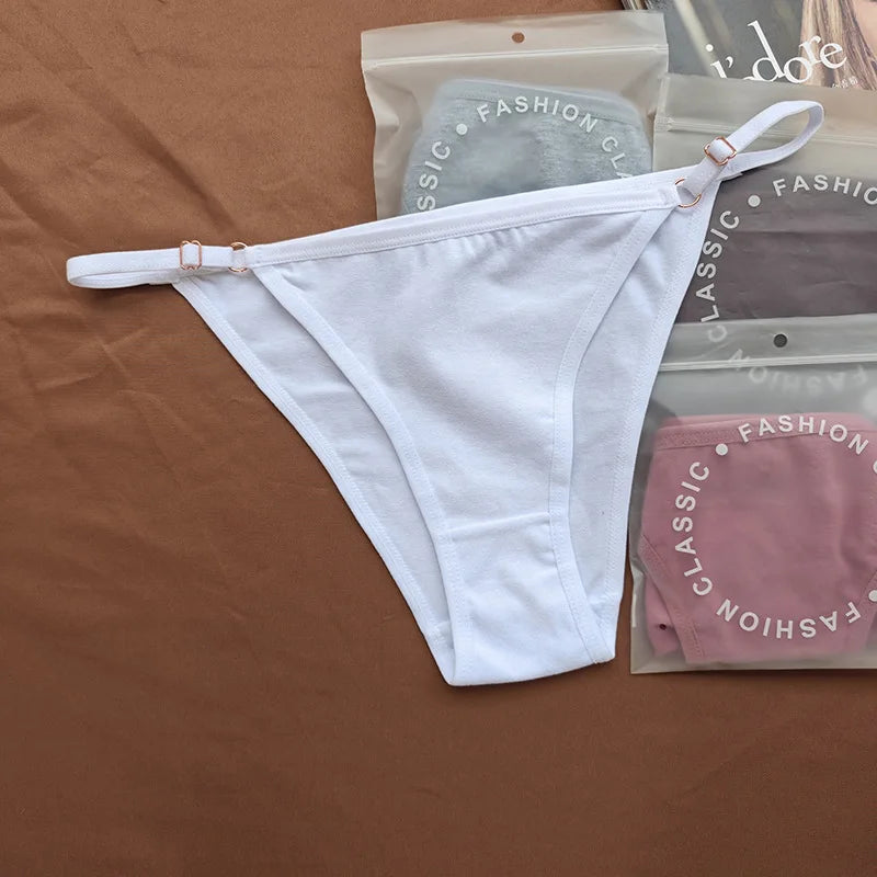 6Pcs/Set Cotton Underpants Women Sexy Briefs Low Waist Bikini Underwear Female Solid Color Panties S-XL Lingerie