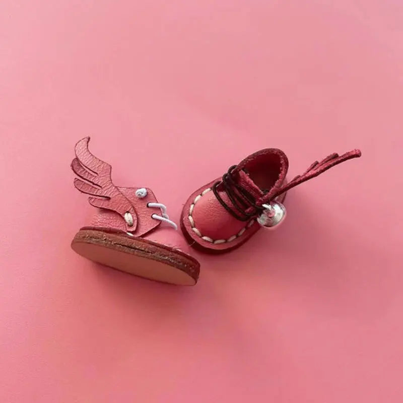 OB11 Doll Shoes Fashion Cowhide Boots Shoes for GSC, YMY, Obitsu 11, 1/12bjd Doll Accessories