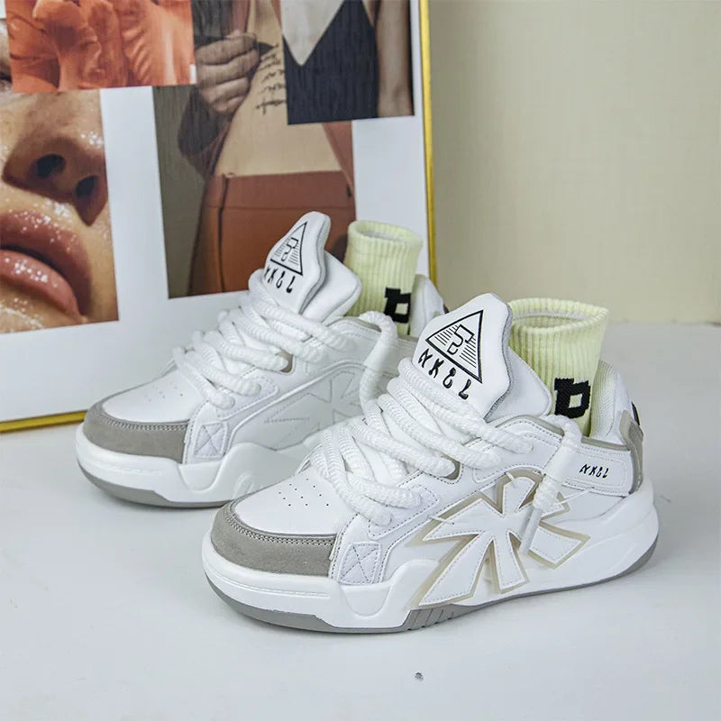 2024 Spring and Autumn Men's Thick Sole Elevated Casual Sports Shoes Fashion Breathable and Durable Running Shoes sneakers men