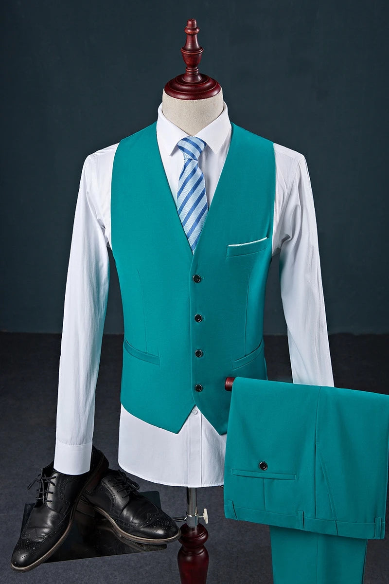 M-6XL Luxurious Fashion High-end Solid Color Men's Official Business Casual Suit Vest Groom Wedding Dress Party Male Waist Coat