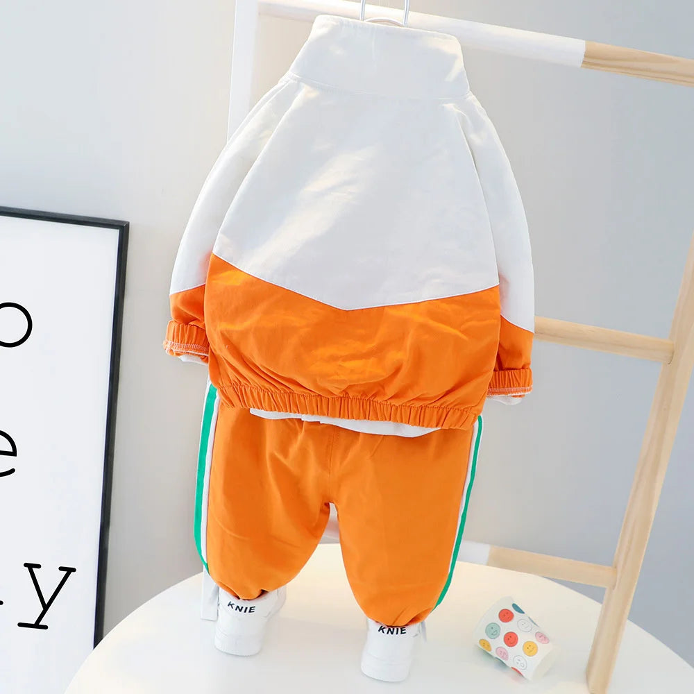 Fashion Children Boys Girls Clothing Suit Spring Autumn Baby Cotton Jacket Pants 2Pcs/Sets Infant Casual Outfits Kids Tracksuits