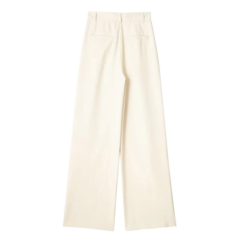 HXAO Women 2024 Wide leg Pants Baggy High Waist Pants Women's Wide Trousers Black Office wear Wide Pants Woman Autumn Trousers BAZAARHUBO