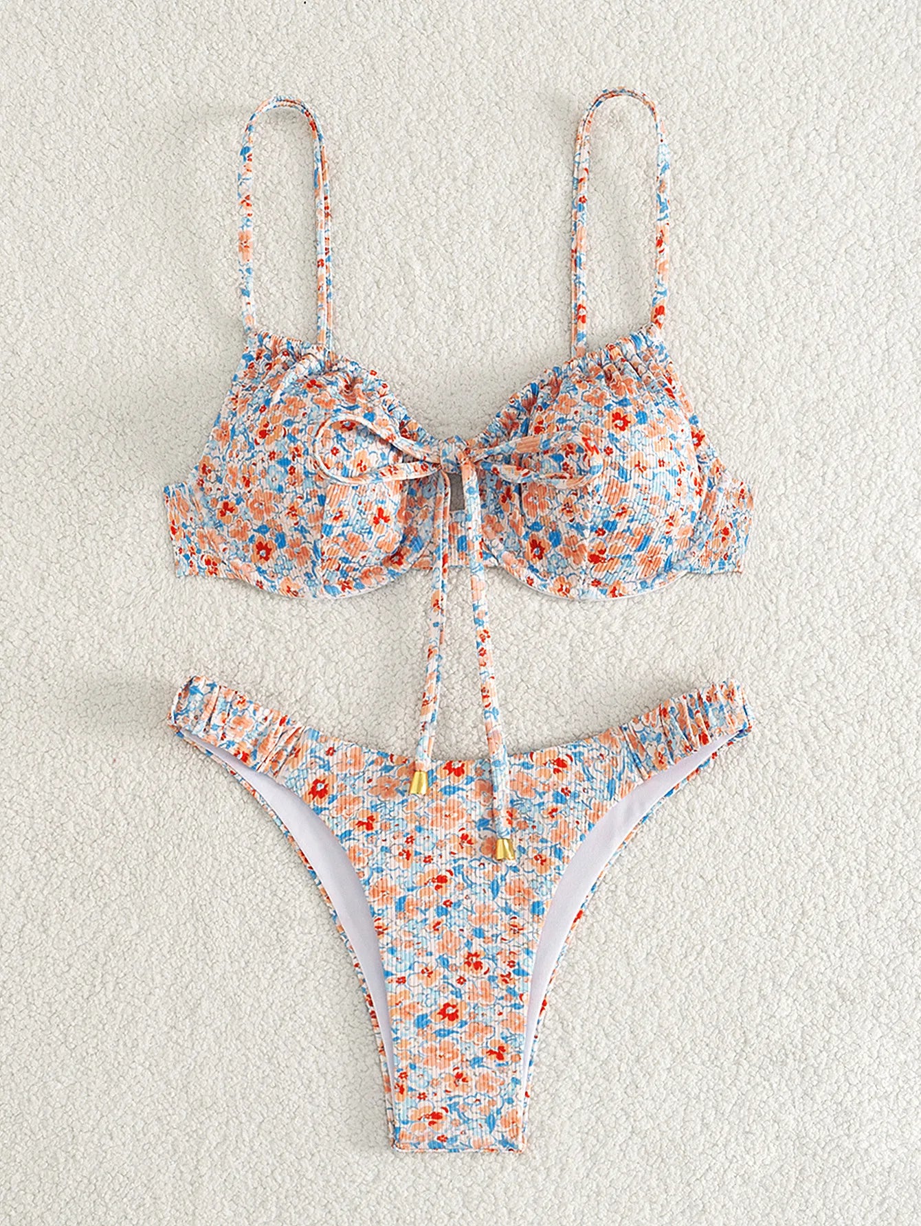 Floral Print Bathing Suit Brazilian Biquinis Swimming Suit for Women 2025 New Summer Bikini Micro Swimsuit Sexy Swimwear Bather