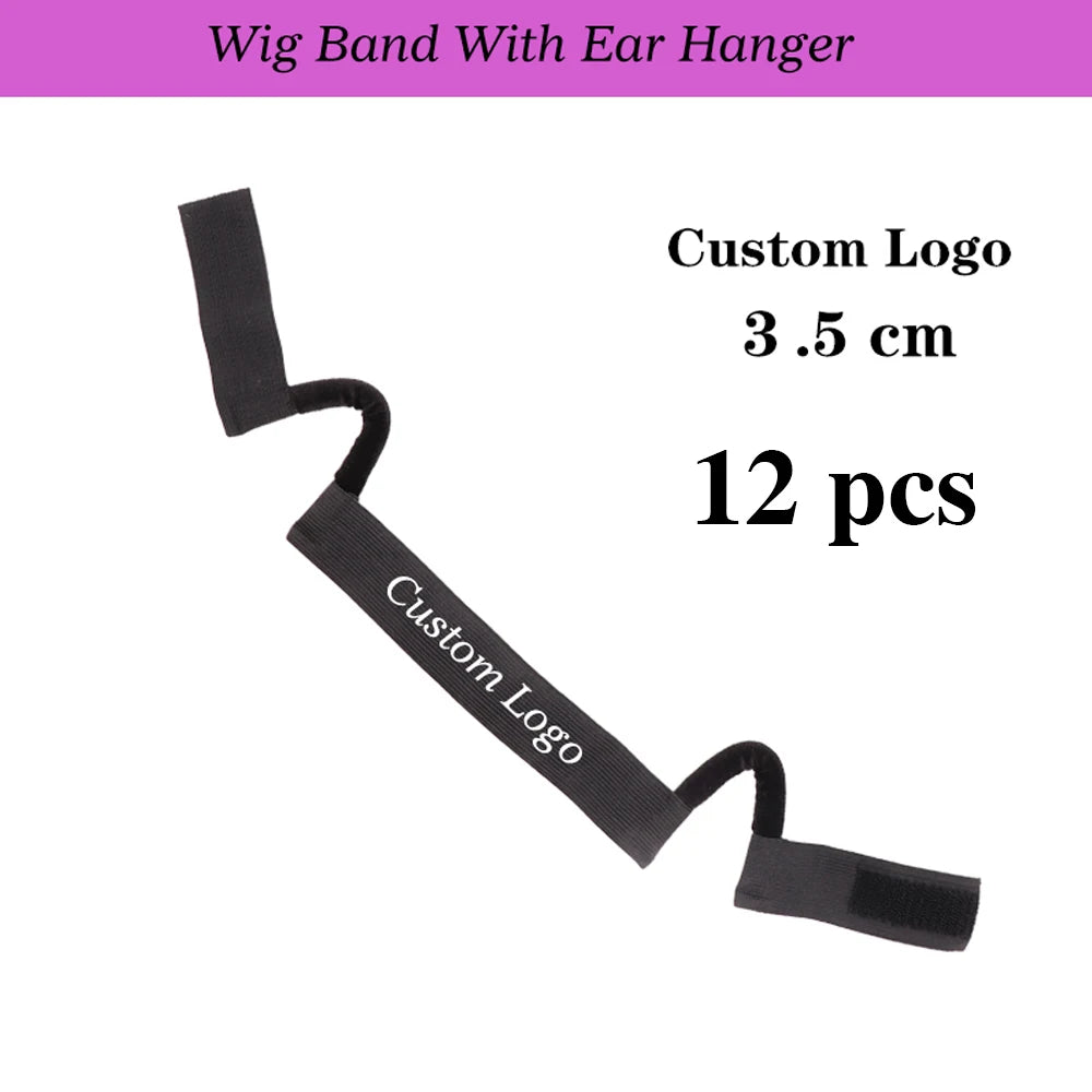 Custom Lace Melting Band With Ear Hanger For Wigs12Pcs/Set Painless Headband For Wig Personalization Installation Band For Edges
