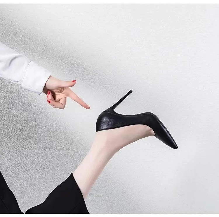 Purple Women Shoes Thin Stiletto Banquet Wedding Shoes 6-10cm Fashion High Heels Plus Size Sexy Pointed Toe Ladies Work Shoes
