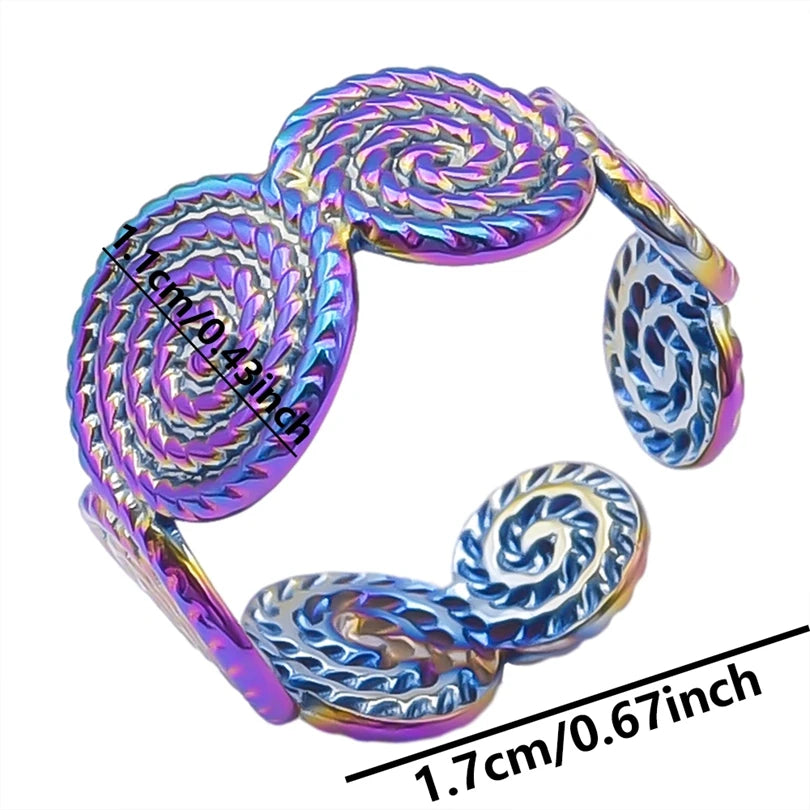 Fashion 5pcs/lot Marine Jewelry Sea Animals Conch Starfish Shell Rings Stainless Steel Rings Jellyfish Scallop Oceans Women Gift
