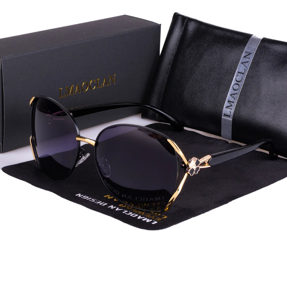 2024 New Women Metal Polarized Sunglasses Luxury Fashion Ladies Vintage Brand Designer Female Sun Glasses oculos gafas BAZAARHUBO