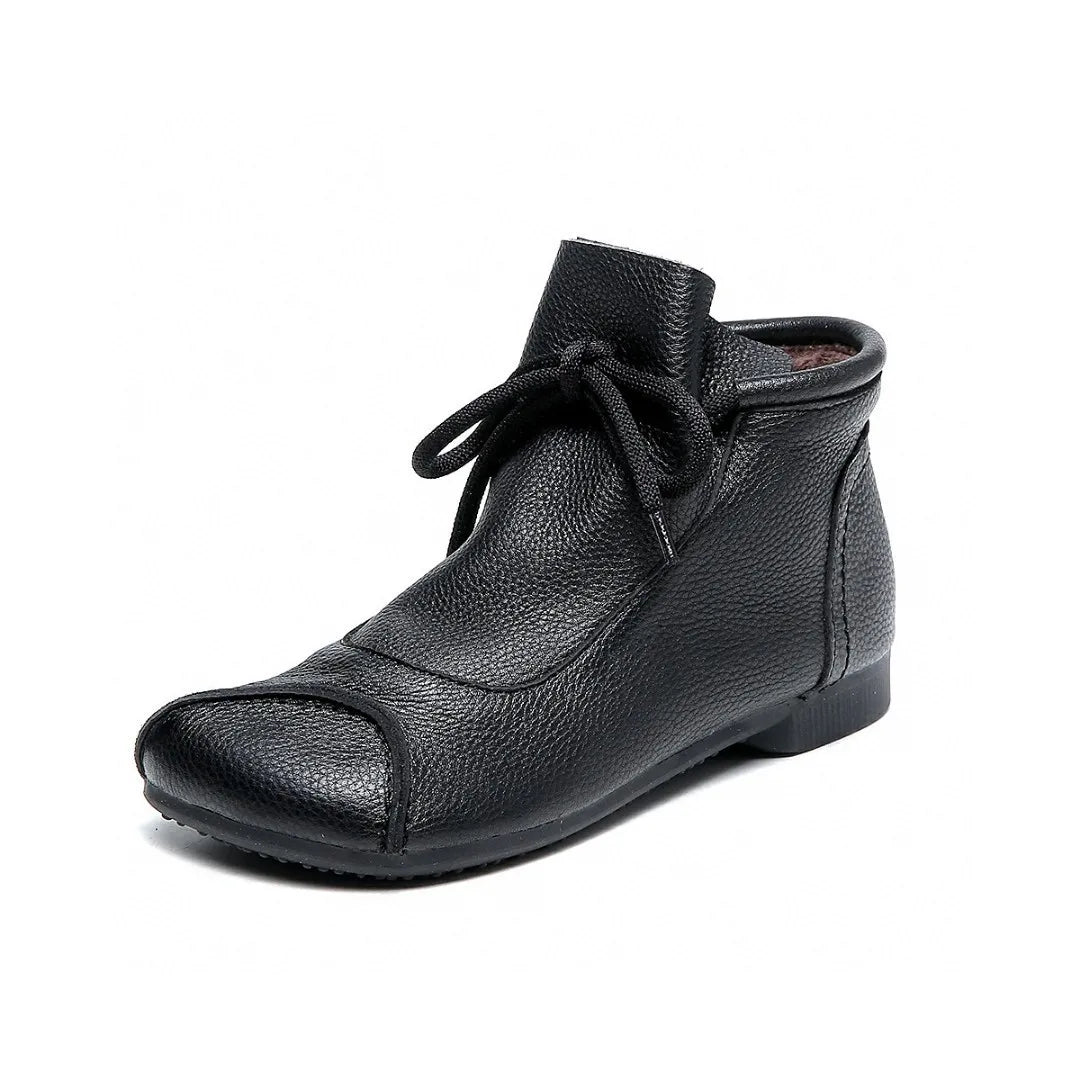 Careaymade-Genuine leather women's boots Fashion retro warm Oversized shoes cow leather Pure handmade ankle boots Casual boots