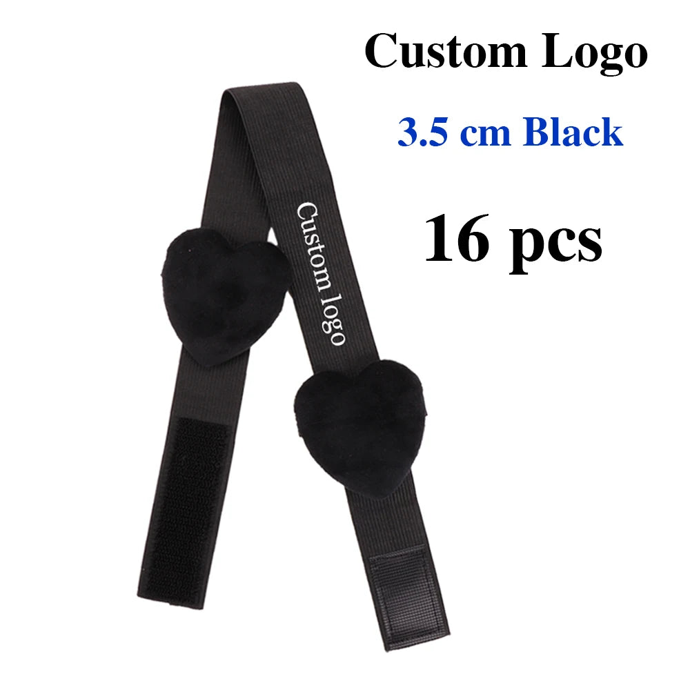 20Pcs Customized Wig Headband For Edges Wig Band With Ear Cut Outs Double Sided Wig Band To Melt Lace Custom Logo Band For Wigs