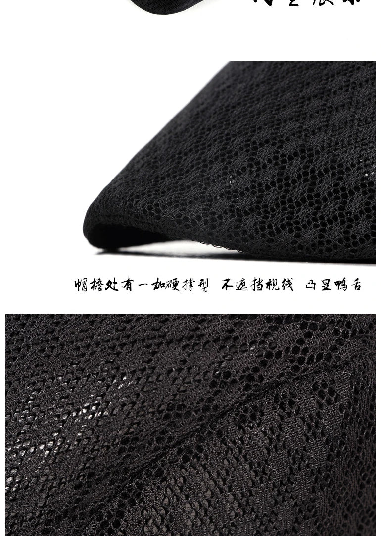Big Head 58-61cm Summer Men Newsboy Breathable Cap Mesh Cabbie Golf Driving Sun Flat Beret Hats Caps Visors BAZAARHUBO