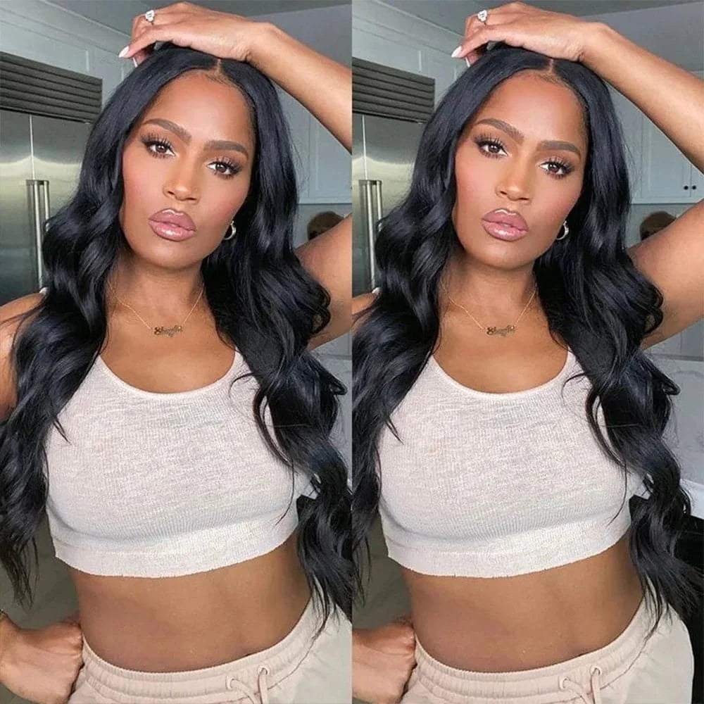 V Part Wig Human Hair Body Wave Upgrade No Leave Out Glueless Wigs U Part Shape Wig For Women Pre Plucked Remy Hair Daily 200%