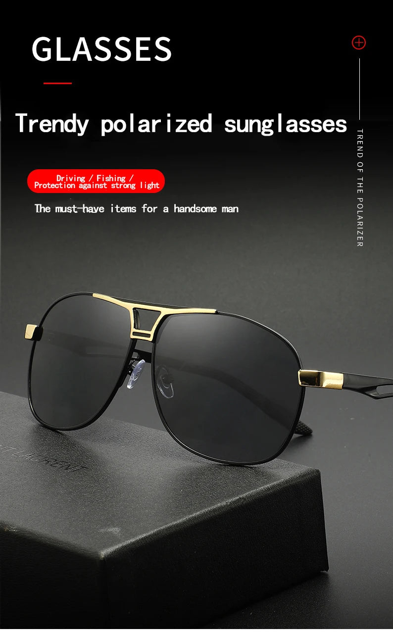 Sunglasses for Men Aviator  UV 400 Protection Military Style Metal Mirror Sun Glasses 1021 BAZAARHUBO
