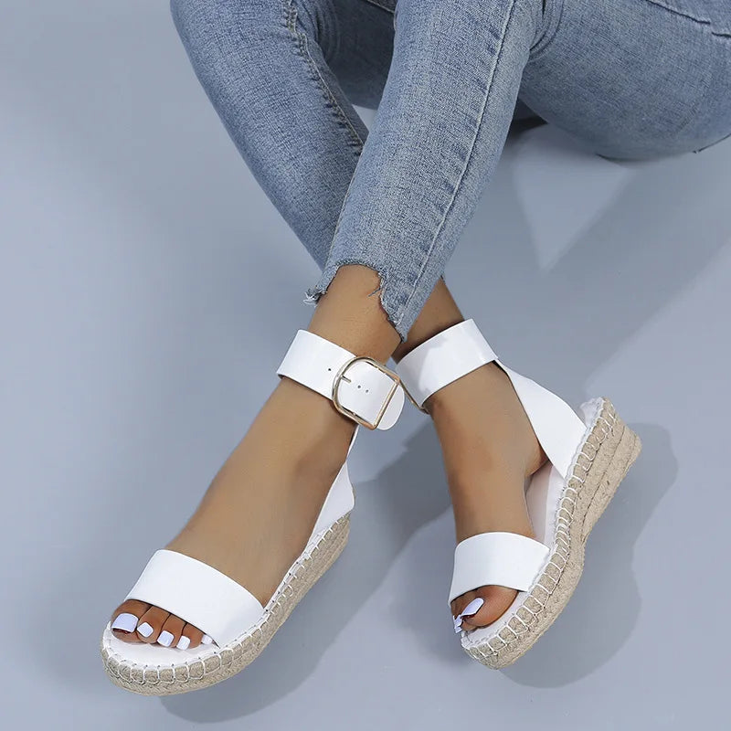 Women's wedge sandals comfortable optical sole large size spring and summer women's shoes hot sale 2024