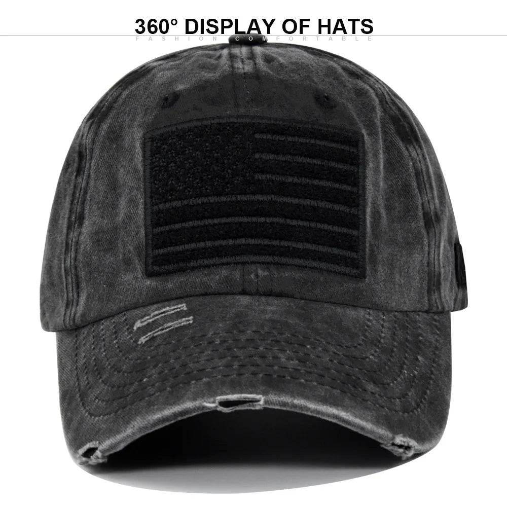 American Flag Unisex Baseball Hat for Men and Women USA Flag Mesh Snapback Flat Visor Cap BAZAARHUBO