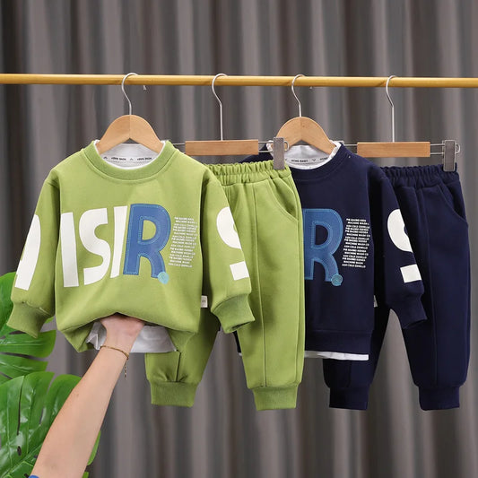 1-5T Boys' Fashion Set children's autumn clothes casual Girls'pullover Top and Pant Outfit for kids clothing two-piece sets