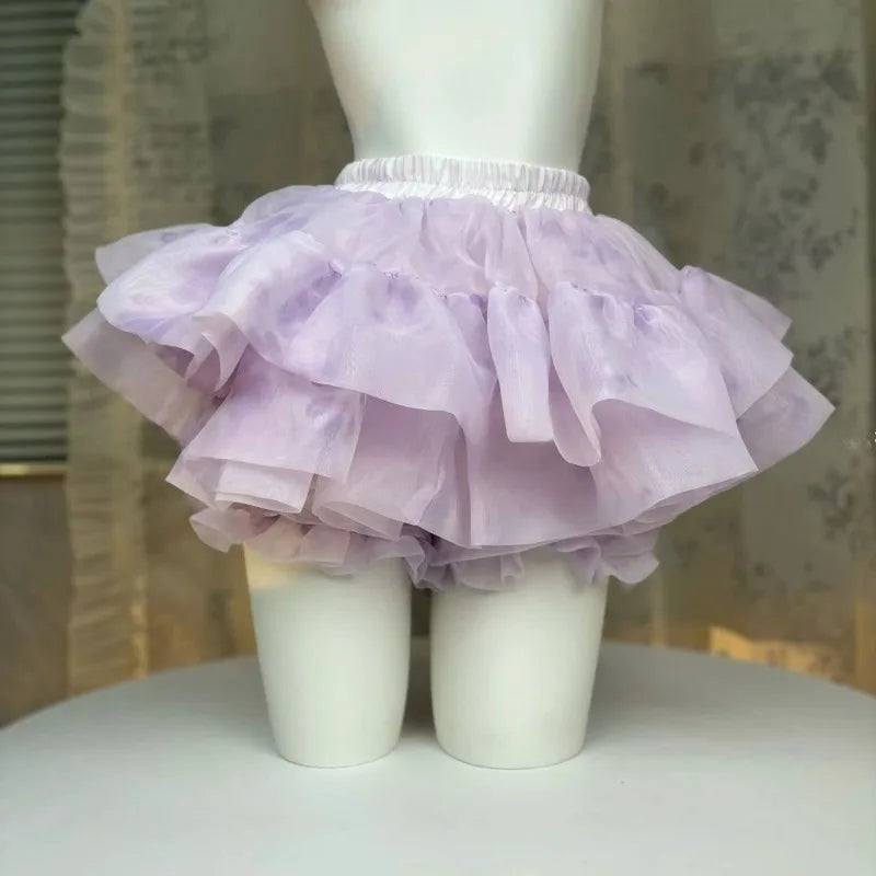 Mini Skirts for Women Sweet Cute Jupe Fashion Summer Japanese 2025 Faldas Mujer De Moda Bow Polka Dot Ruffles Y2k Skirt
