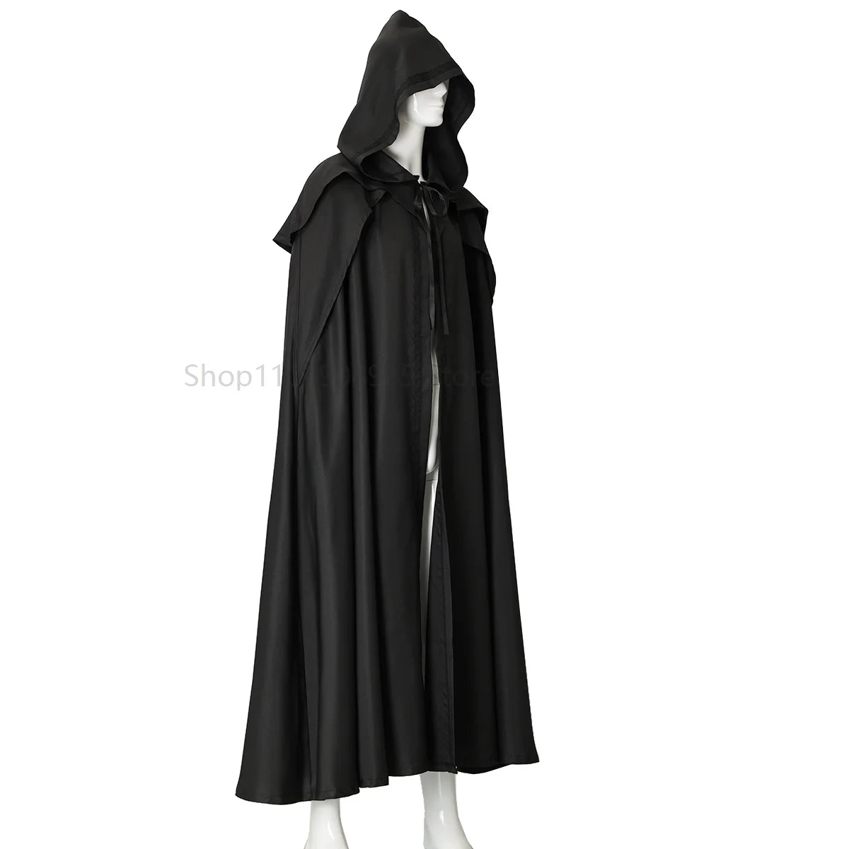 Medieval Vintage Hooded Loose Black Cloak Coats Windproof Trench Chic Winter Long Cape Poncho Gothic Men Women