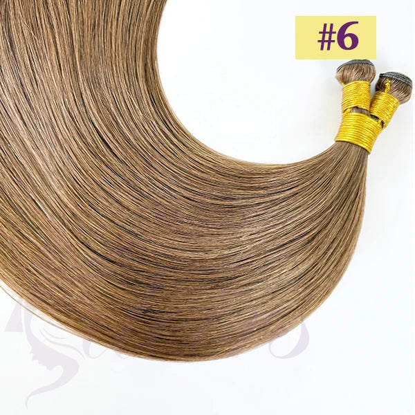 ADEIRS Genius Wefts Extensions Hair Bundles Brown Blonde 100% Real Human Hair Straight Remy Hair Invisible can Curly