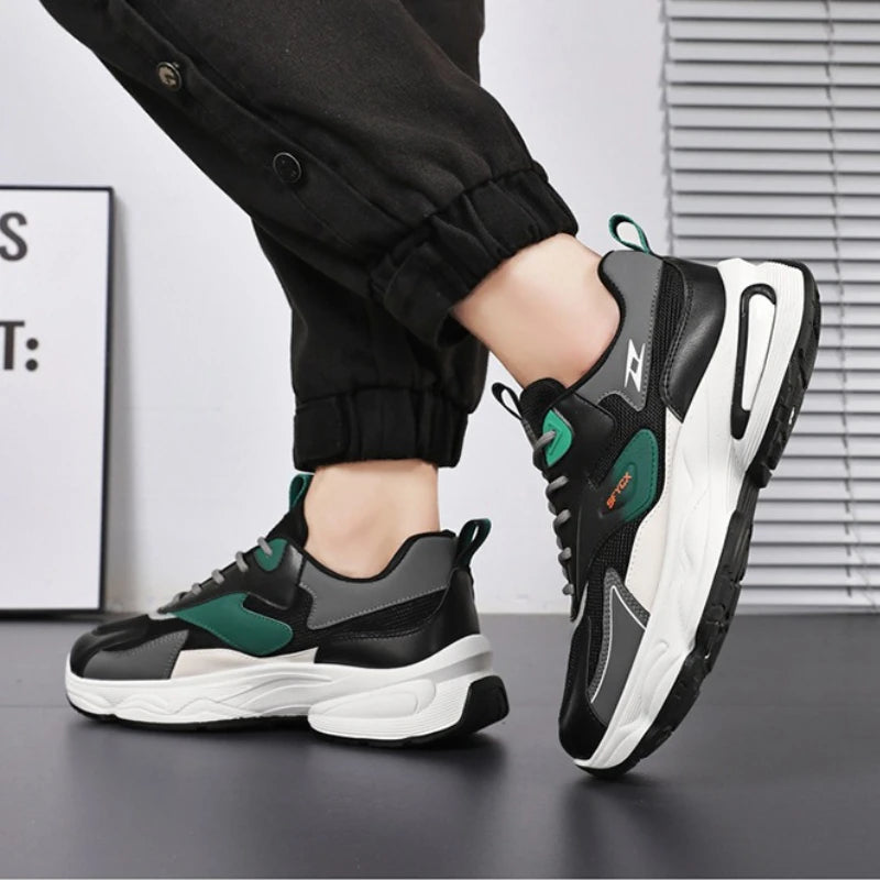 Fashion Men's Shoes Non Slip Platform Shoes Lace Up Mesh Outdoor Man Running Shoes High Quality Breathable Men Sneakers New 2025
