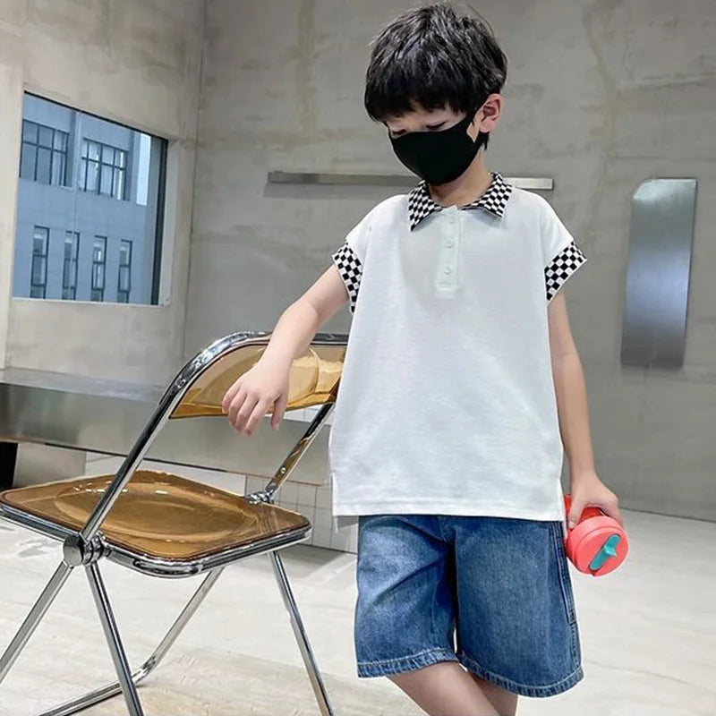 New Boys Summer Fashion Denim Shorts Kids Casual Loose Thin Knee-Length Trousers for 3-12 Years Teenager Outdoor Jeans Pants