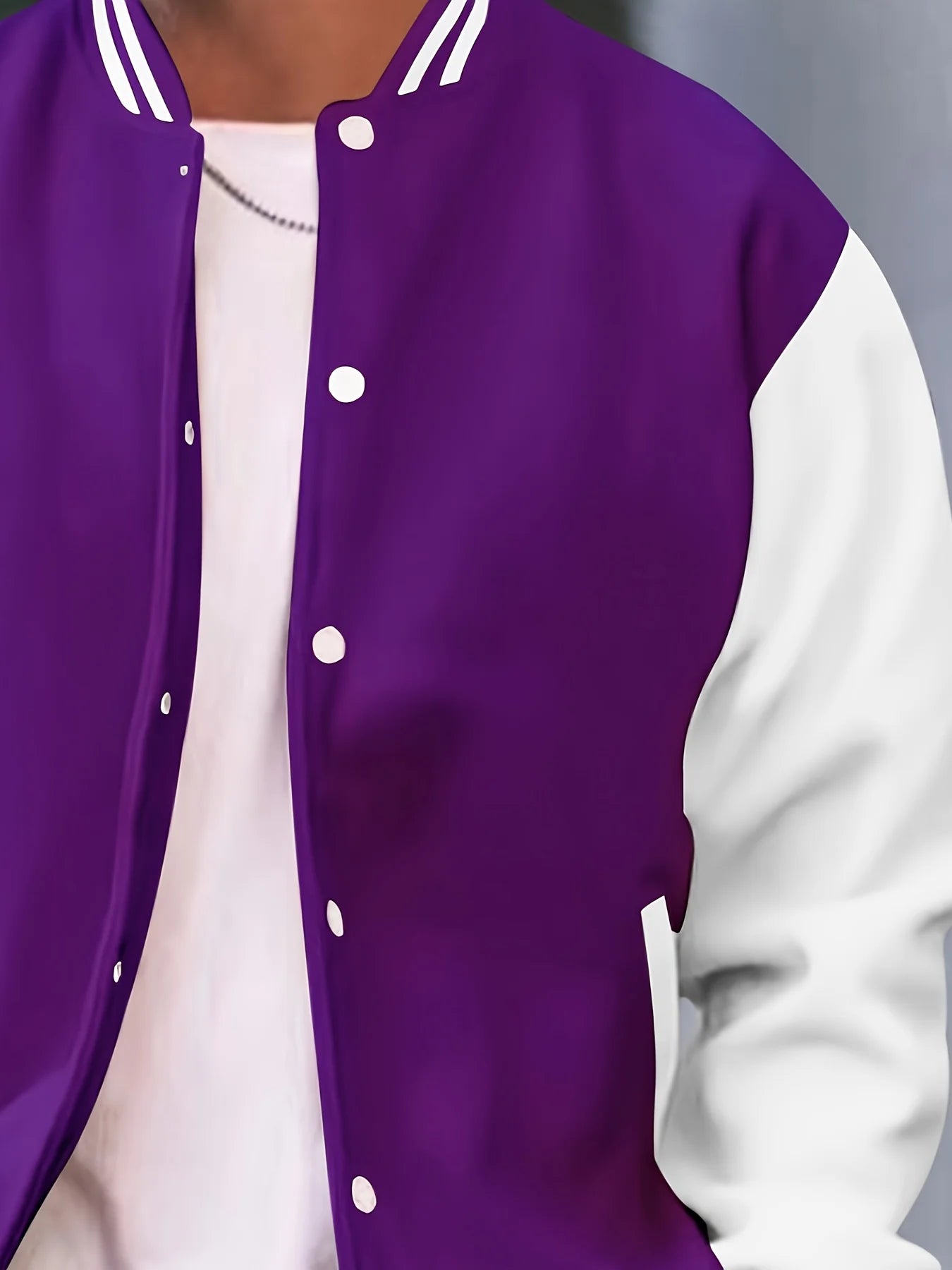 Men's college style jacket casual spring and autumn fashion button style baseball jacket versatile coat