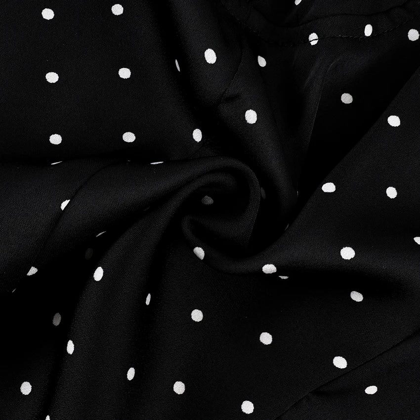 Backless Polka Dot Satin Tank Top Women Spaghetti Strap Lace Camisole Summer