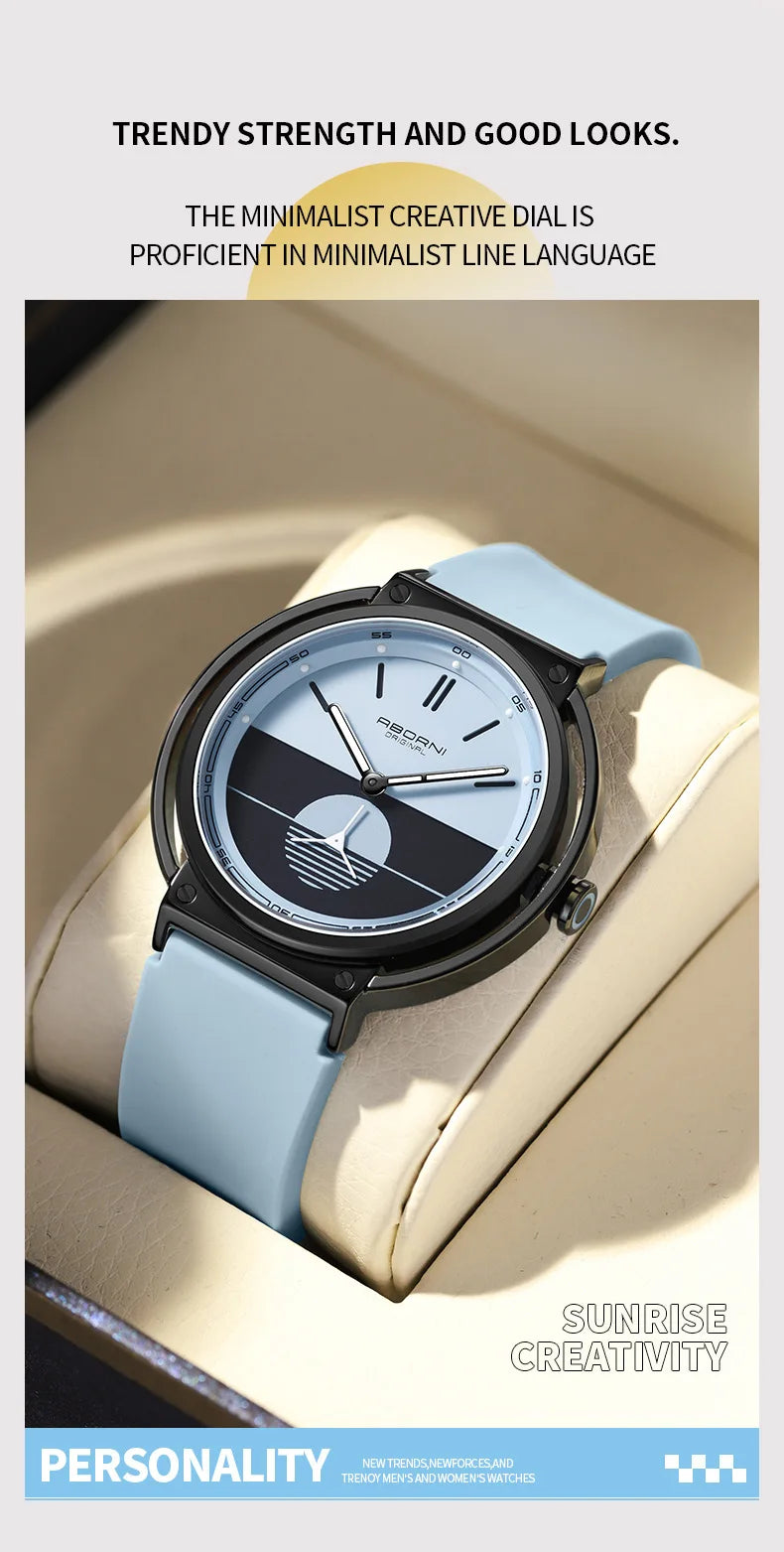 ABORNI Top Luxury Brand Quartz Watch Men Silicone Strap Military Watches Waterproof Fashion Male Wristwatch Relogio Masculino