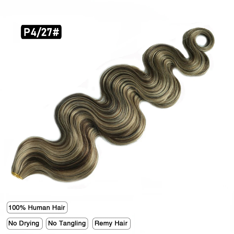 Body Wave Flat Tip Human Hair Extension Highlight Blonde Real Remy Human Fusion Hair Pre Bonded Keratin Hair 1g/S 12-26 Inch