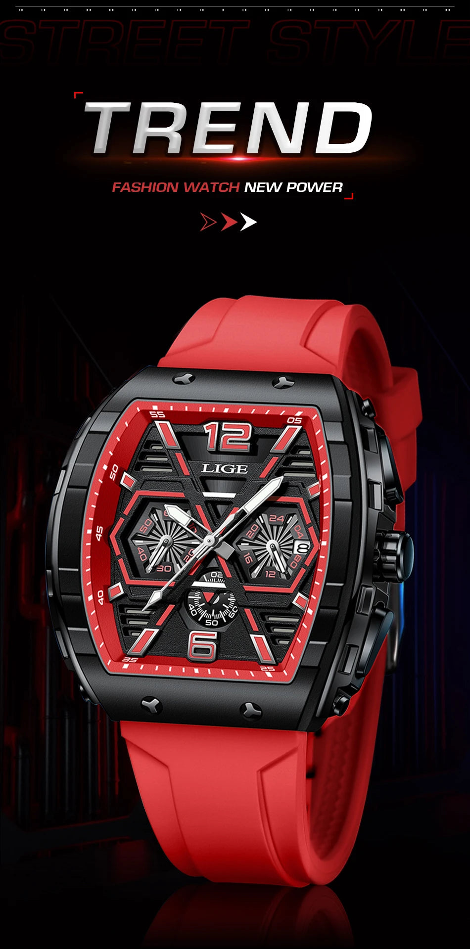 LIGE Top Brand Classic Men's Watches Roman Scale Dial Luxury Wrist Watch for Man Original Quartz Waterproof Luminous Male reloj
