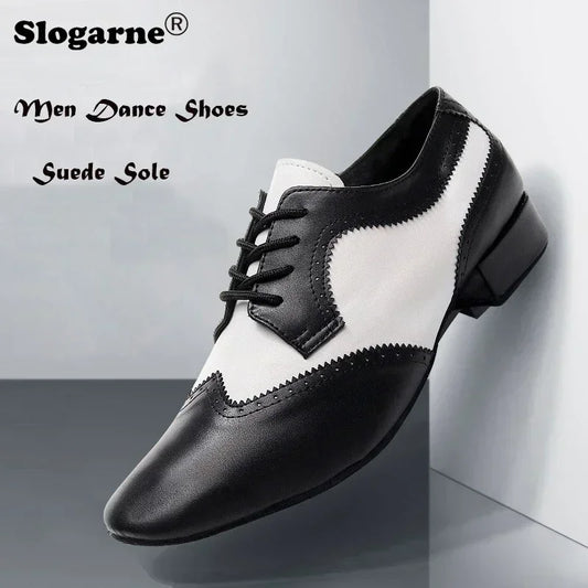 Men Soft Cow Leather Dance Shoes Male Genuine Leather Jazz Latin Shoes Man Waltz Modern Ballroom Dance Shoes Stage Foot Wear