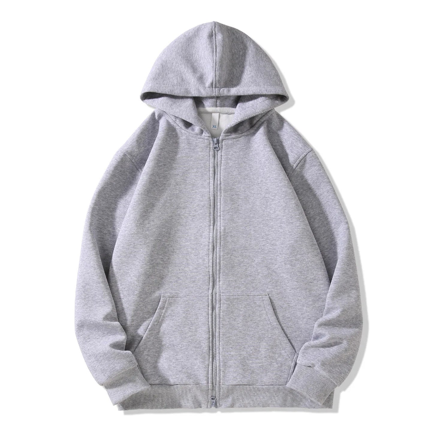 Y2K 420g Heavy-duty Cotton Blend American Hooded Zipper Sweatshirt for Men and Women in Large Size Versatile for Autumn Winter