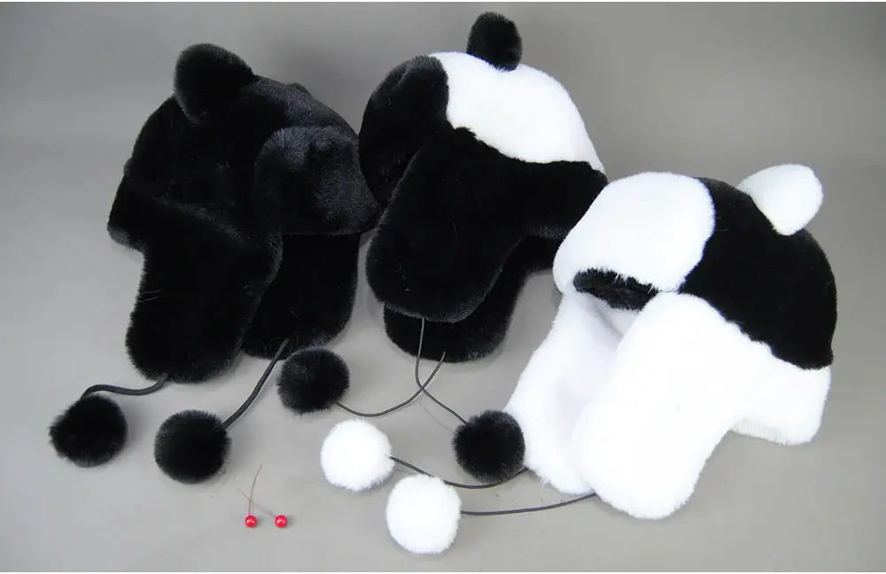 2026  Winter False Rex Rabbit Fur Bomber Hat Ushanka Cap Trapper Russian Artificial Hats Unisex False Rex Rabbit Fur Cap BAZAARHUBO