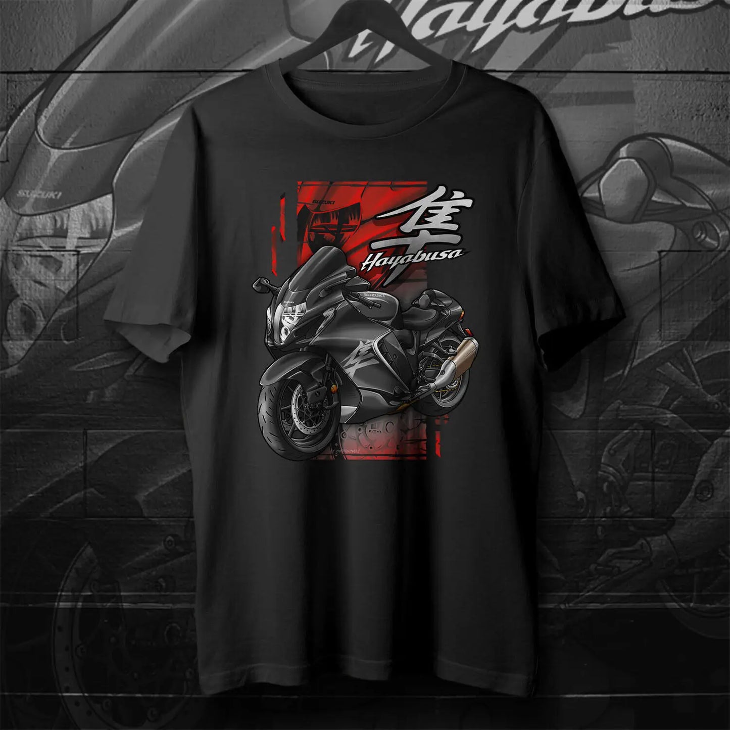Retro Japanese GSX-1300R Hayabusa 2021-2024 Motorcycle Rider T-Shirt 100% Cotton O-Neck Short Sleeve Summer Casual Mens T-shirt