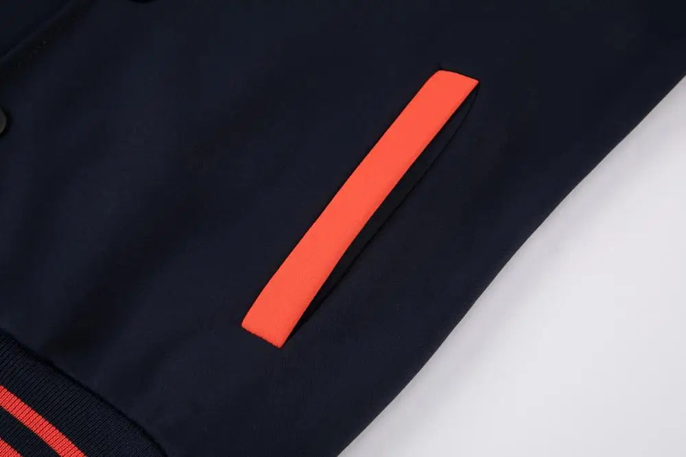 Mens Jacket Trend New Button Casual Coats Round Neck Baseball Uniform  Spring And Autumn Tide Brand Clothes Print LOGO LS-2211