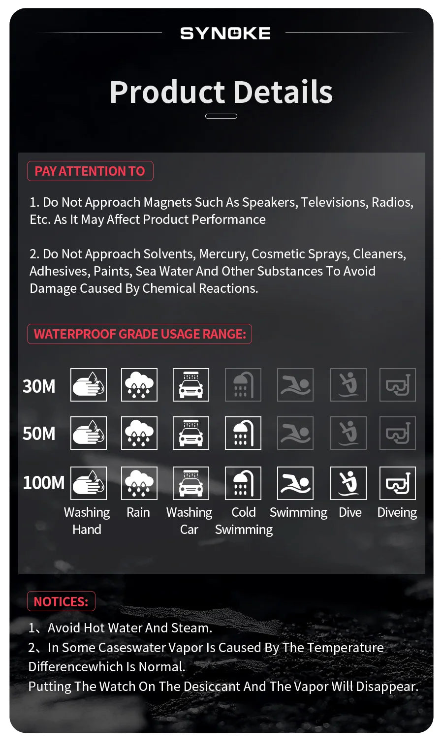 Men Digital Watch Sports Watches Timing Function Alarm Clock Waterproof 50M Digital Watch Military Clock Large Screen