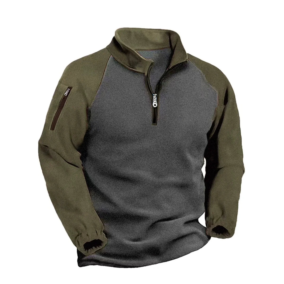 2024 New Half Zipper Tactical Jackets Men's Winter Warm Fleece Sweatshirts Outdoor Hunting Shooting Patchwork Pullover Coats Men