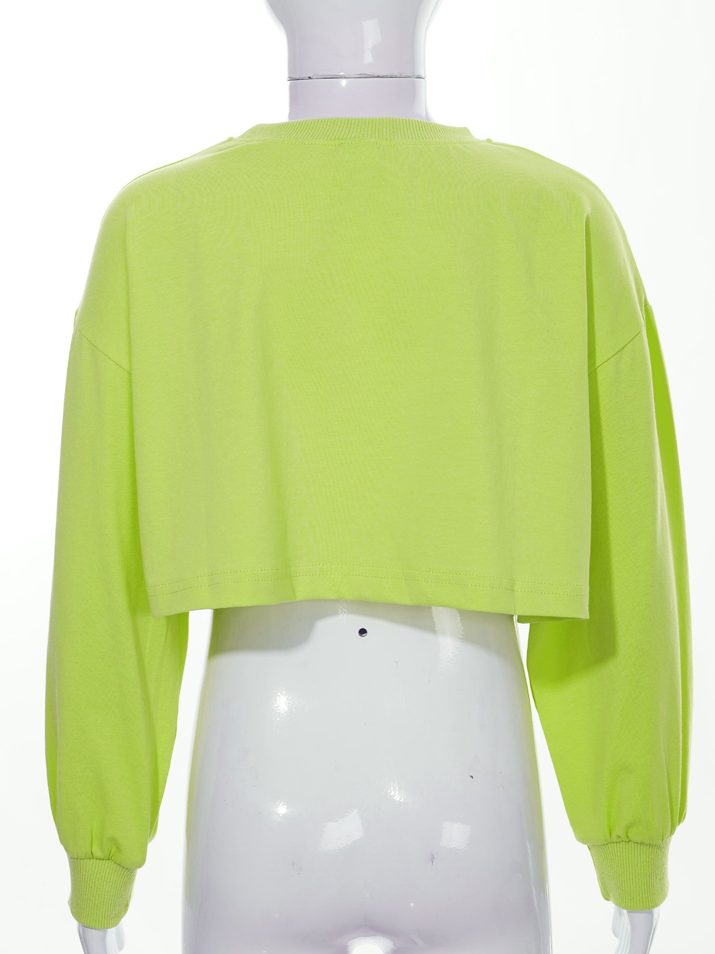Kids Girl Long Sleeve Fashion Crop Top Casual Loose Pullover T-shirt for Hip-Hop Jazz Street Dance Performance School Daily Wear