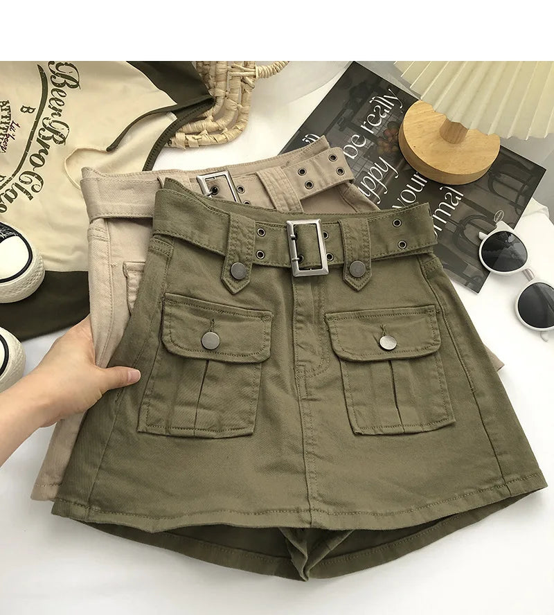 Design Sense Denim Skirt Pants Women's 2026 Summer Korean Version Hip Skirt